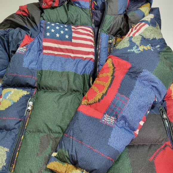 Polo ralph lauren men puffer jacket American flag NWT - Picture 8 of 11